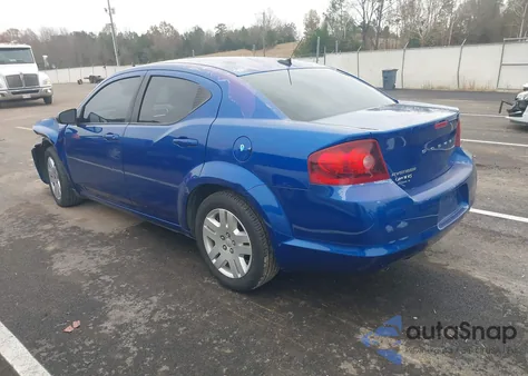 2013 Dodge Avenger Se V6 z USA, uszkodzony, nr VIN 1C3CDZAG1DN771842